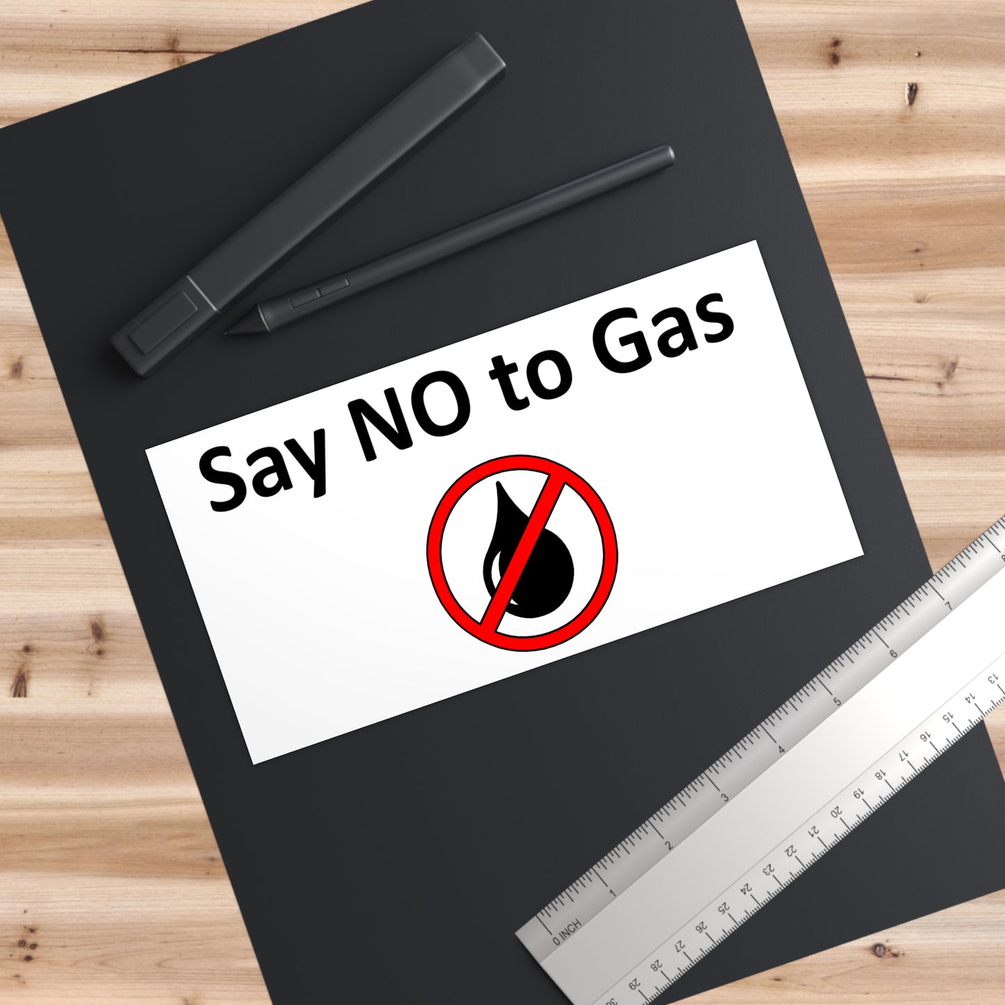 Say NO to Gas - Stop Climate Change Bumper Sticker