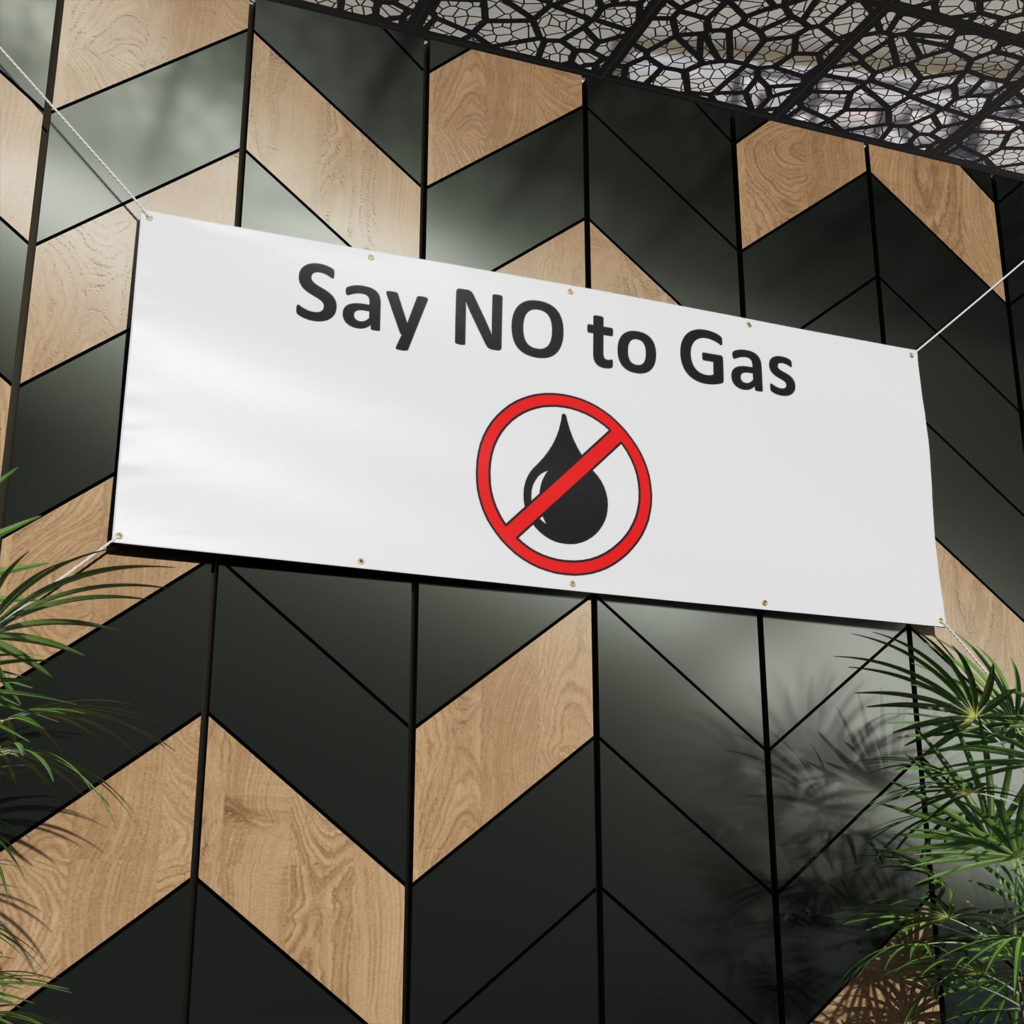 Say NO to Gas - Stop Climate Change Sign