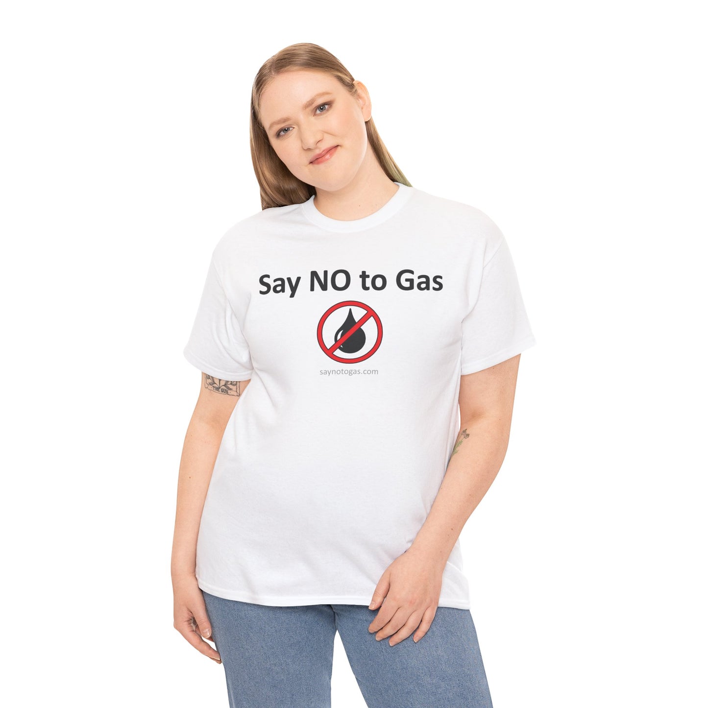 Say NO to Gas - Stop Climate Change - Unisex Short Sleeve T-Shirt