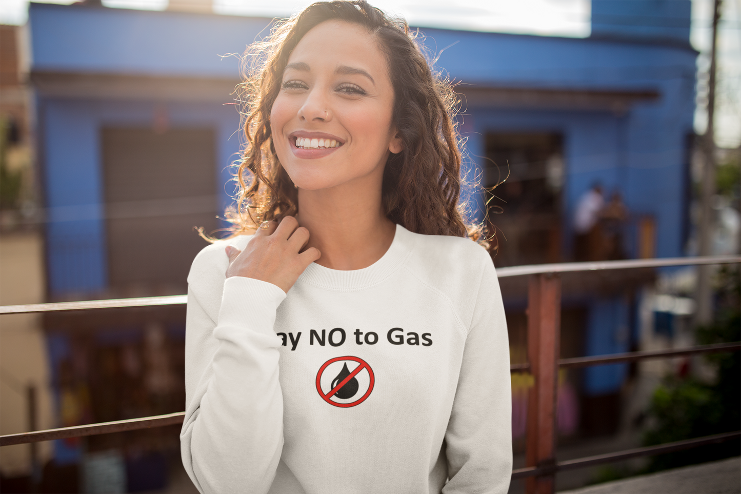 Climate Crisis Say NO to Gas womens sweater